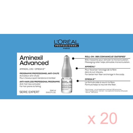 Aminexil Advanced Cure Anti-Chute x 20 - 120 ml NEW
