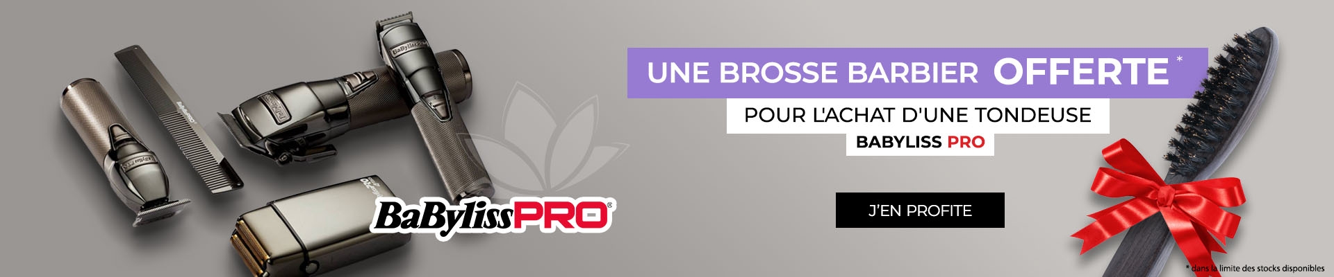 Une brosse barbier offerte pour l'achat d'une tondeuse BabylissPRO